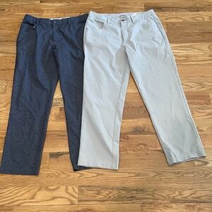 Puma Golf Pants Bundle Mens 32x32 Grey Navy Blue Performance Trousers 2 Pack
